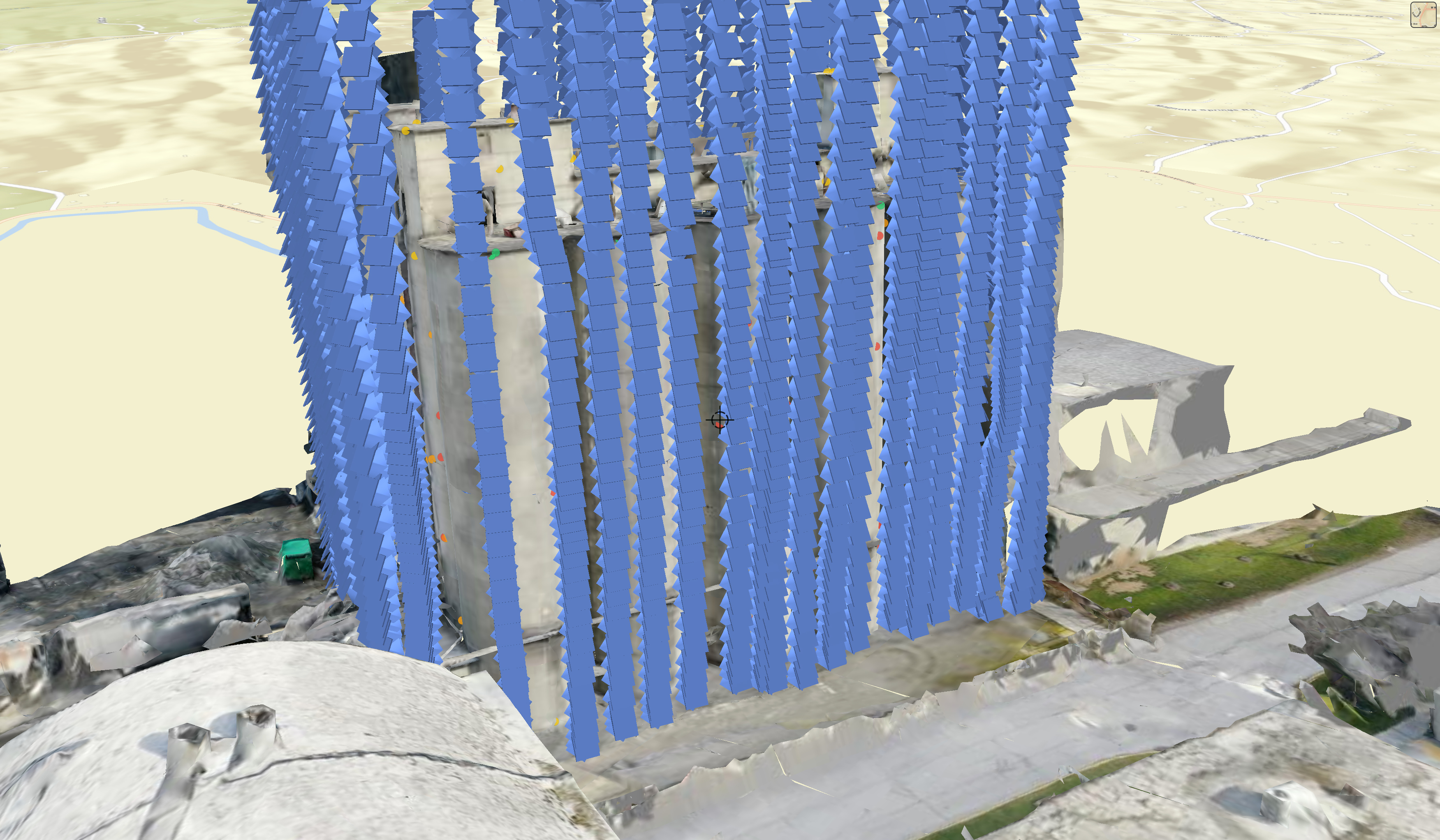3D rendering of AI supplemental silo inspection
