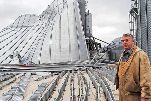 Wind Silo Damage