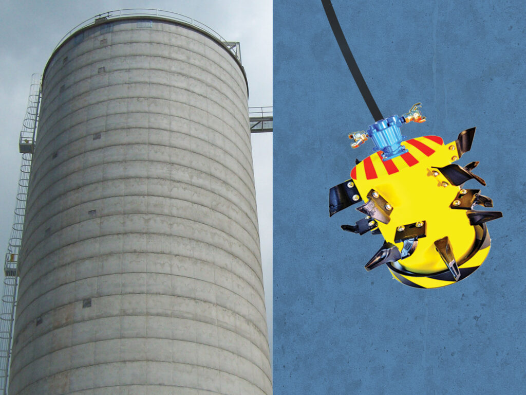 how to clean a cement silo