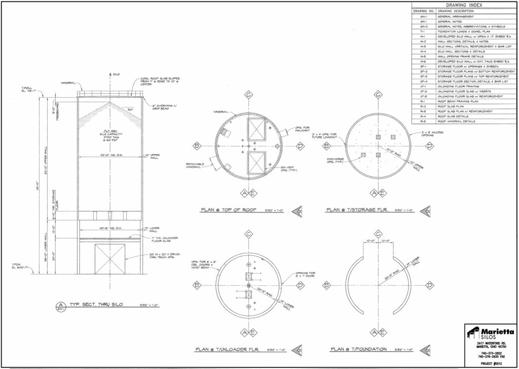 GA-1 Silo Drawing